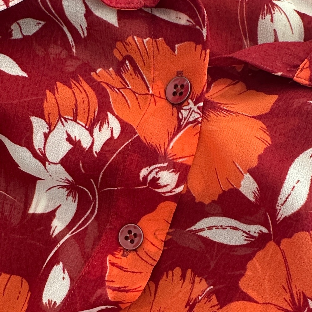 CAbi Red Floral Blouse - Picture 5 of 5